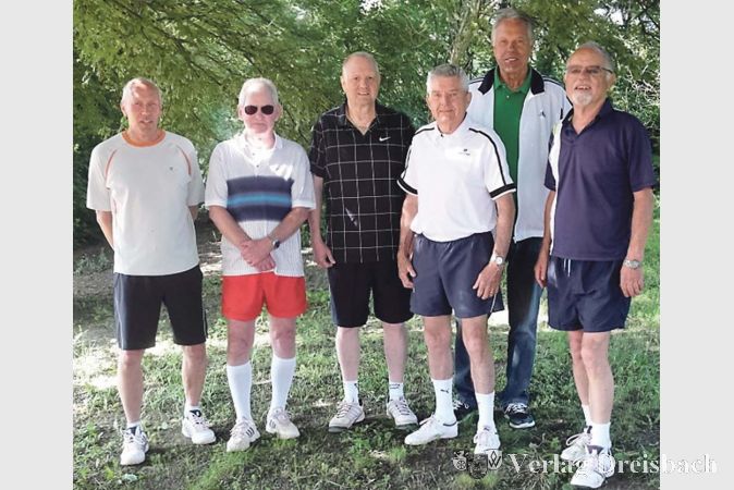 Die siegreiche Mannschaft (v.l.): Udo Reinheimer, Ernst Engel, Karl-Heinz Emig, Rudi Isbrecht, Sigi Nagl und Rolf Thöne.
(Foto: privat)
