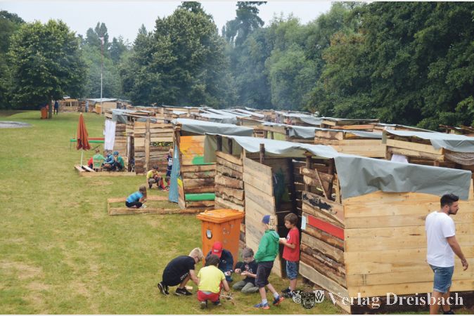 In der H&uuml;ttengestaltung durften die Kinder sich bei den 41. Ferienspiele somit besonders kreativ austoben.