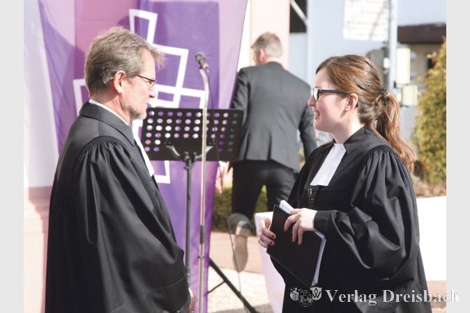 Das neue Duo f&uuml;r die Bischofsheimer Protestanten: Pfarrer Klaus Gottschlich und Pfarrerin Katharina Meckbach sind ab sofort das Seelsorger-Duo.