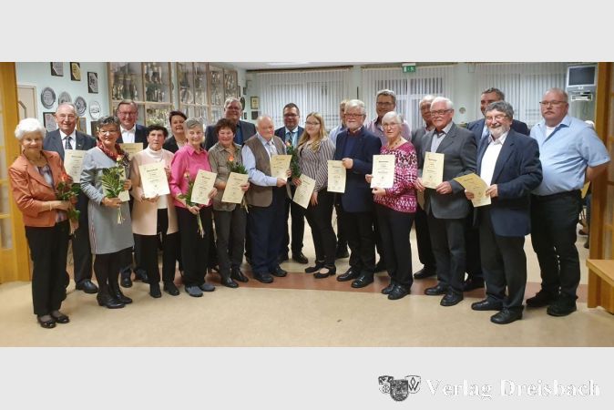 Zwischen 15 und 70 Jahre sind die geehrten Mitglieder dem RVB treu geblieben.
