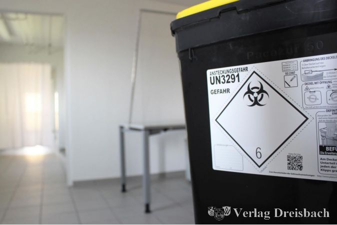Die bereitgestellten Räume im Kastengrund. Die Ausstattung der Kassenärztlichen Vereinigung ist derzeit noch in der Abstrichambulanz am Krankenhaus Hofheim im Einsatz.