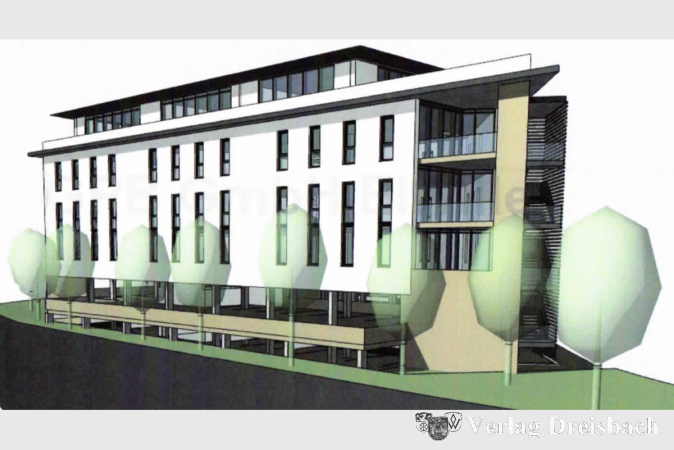 Eine Entwurfsplanung zum neuen Medzentrum Hattersheim.