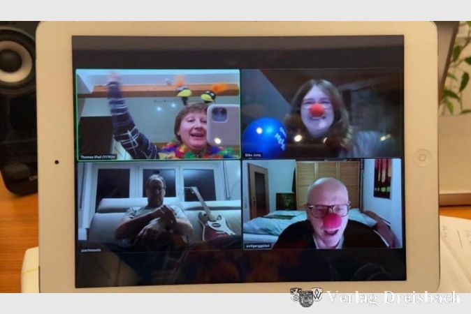 Bild vom Fastnachts- ChorChat bei L'ésperance Anfang 2021.