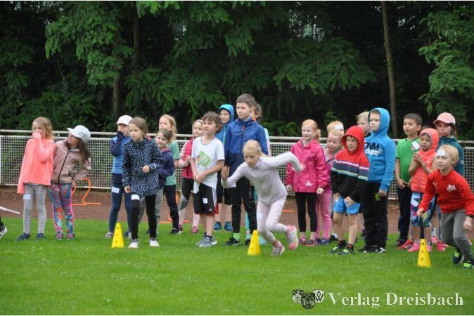Der Nachwuchs der Abteilung Leichtathletik hatte viel Spaß beim Sommerwettkampf.