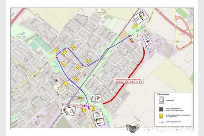 Die Sanierungsarbeiten am Südring machten Änderungen der Verkehrsführung erforderlich.