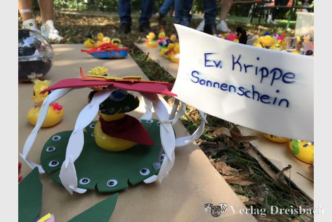 Die schönste Startnummer: „Ente auf Blatt“ von der Kita Sonnenschein.