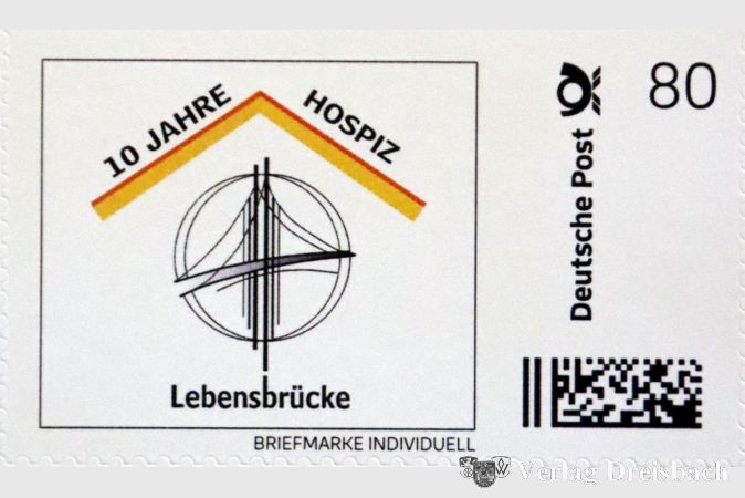 Das Hospiz hat eine eigene Briefmarkenedition zum Jubiläum herausgebracht, die hauptsächlich als Geschenk ausgegeben werden soll.