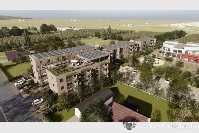 Ein Entwurf für das Bauvorhaben an der Krifteler Raiffeisenstraße, das 2023 realisiert sein soll. Stand jetzt fehlen für die Finanzierung nun eingeplante Fördergelder in Höhe von 1,3 Millionen Euro.