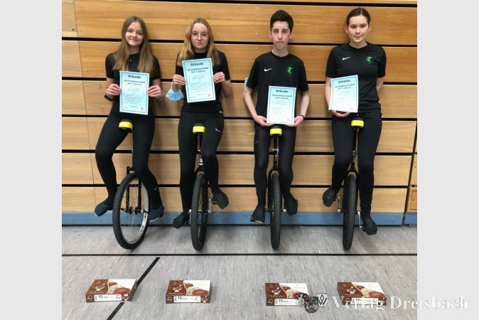 Franka Mayerhofer, Anna Lötzke, Leon Sosic und Rebecca Kloft (v.l.) verpassten den Platz auf dem Treppchen nur ganz knapp.