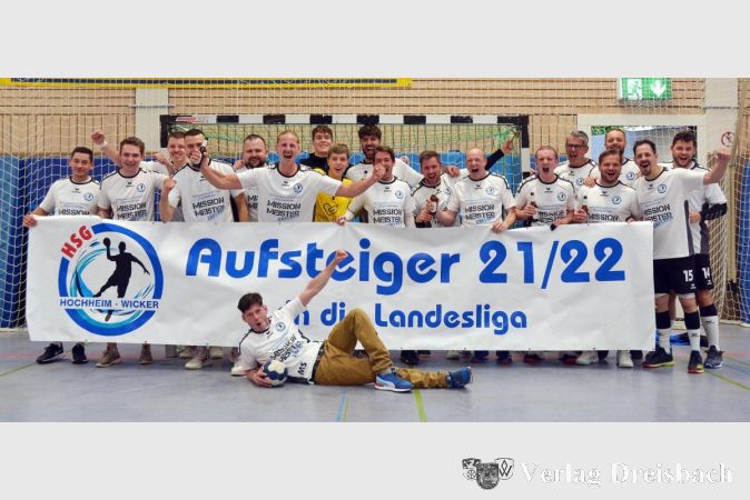 Nach sieben Jahren zurück in der Landesliga: Die HSG Hochheim/Wicker hat sich am drittletzten Spieltag verlustpunktfrei die Meisterschaft in der Bezirksoberliga gesichert.