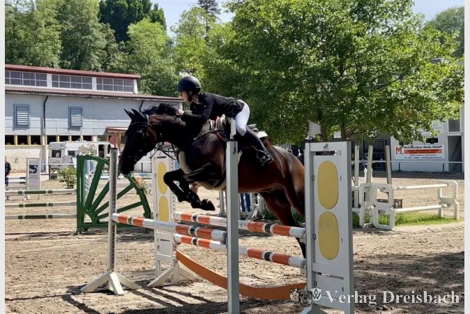 Elisa Rungatscher und ihr Pferd La Coletta im Sprung.