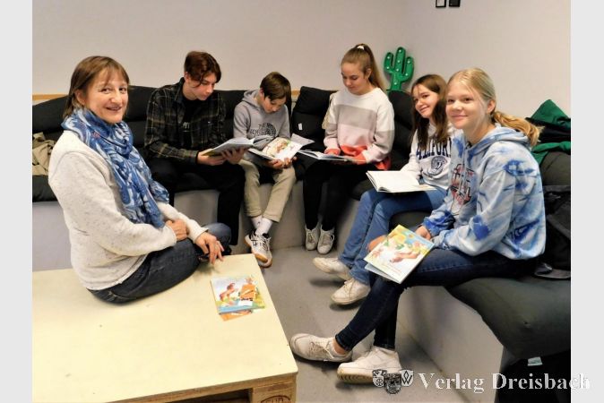 Das Team "Vorlesen" mit Ulrike Beckenkamp (links).