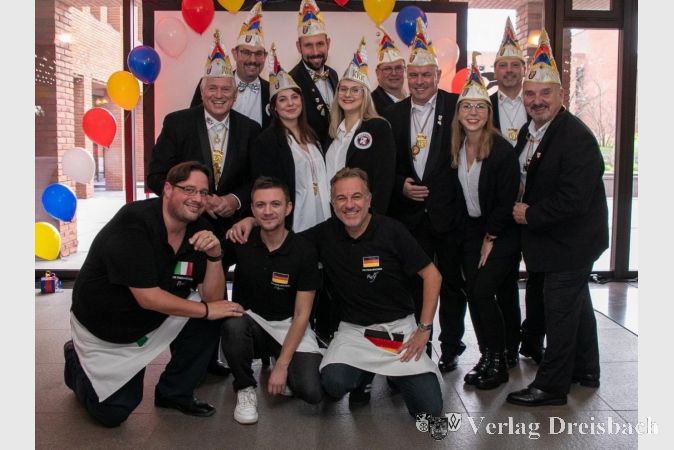 Der KKK beim Empfang der Vorstände der Karnevalsvereine im Landratsamt.
