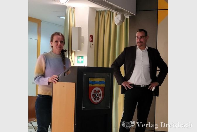 Organisatorin Lydia Rauh und Bürgermeister Christian Seitz.