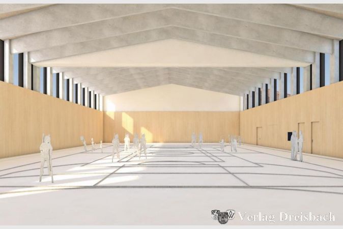 Auch eine Zweifeldsporthalle soll in das Schulgebäude integriert werden.