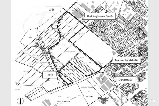 Übersichtsplan zum Bebauungsplan Nr. N116 .„Erweiterung Gewerbegebiet Nord“.