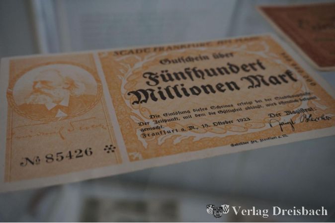 Zeugnis der Inflation vor 100 Jahren: Ein Gutschein über 500 Millionen Mark.