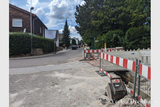 Aktuelle Arbeiten in der Staufenstraße.