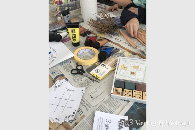 Gebastelt und gespielt wurde am letzten Tag der Spiele im Park natürlich auch wieder.