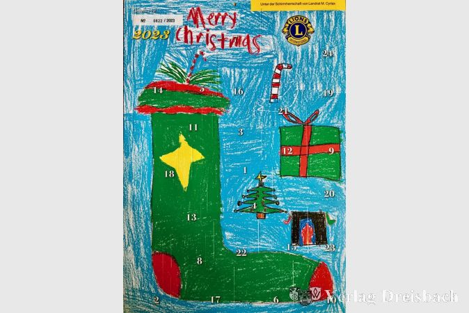 Der Lions-Adventskalender 2023 mit dem auserwählten Motiv von Matteo Ribaudo.