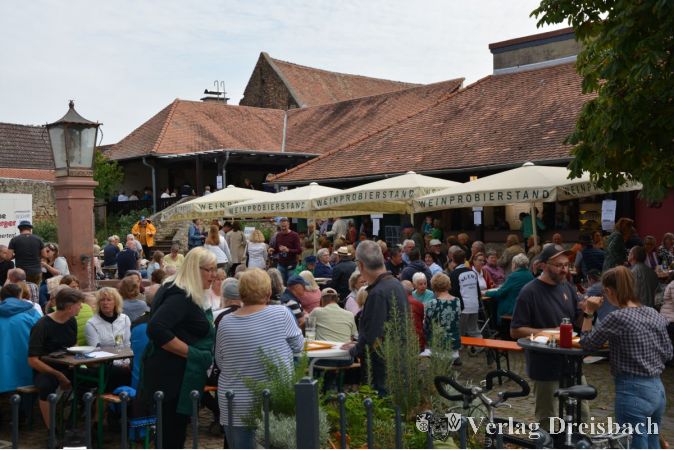 Besucher von nah und fern genießen das lebendige Treiben beim Brunnenfest der Wickerer Landfrauen.