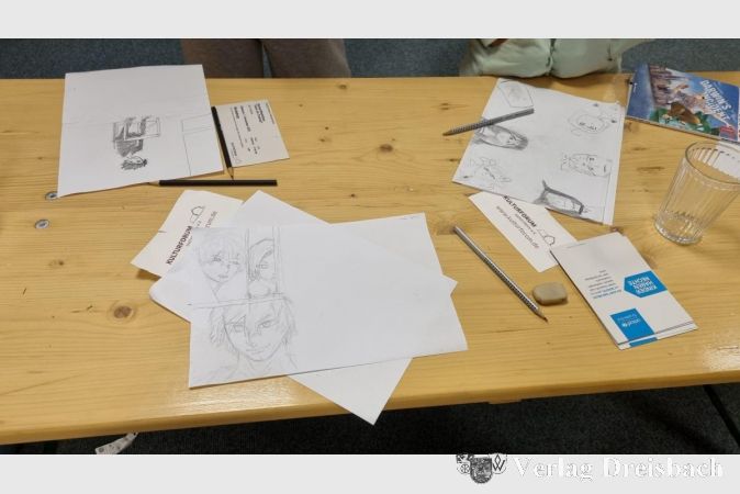Während des Workshops entstanden ansehnliche erste Gehversuche von angehenden Nachwuchszeichnerinnen und -zeichnern.