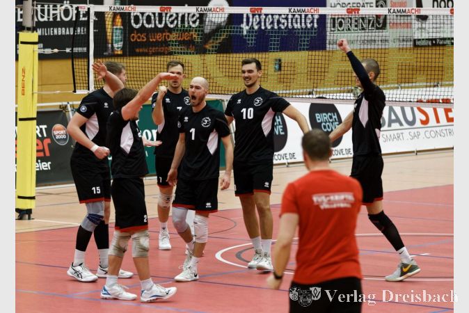 So wollen Sebastian Ruhm (#1) und das Team auch am Samstag vor heimischem Publikum jubeln.
