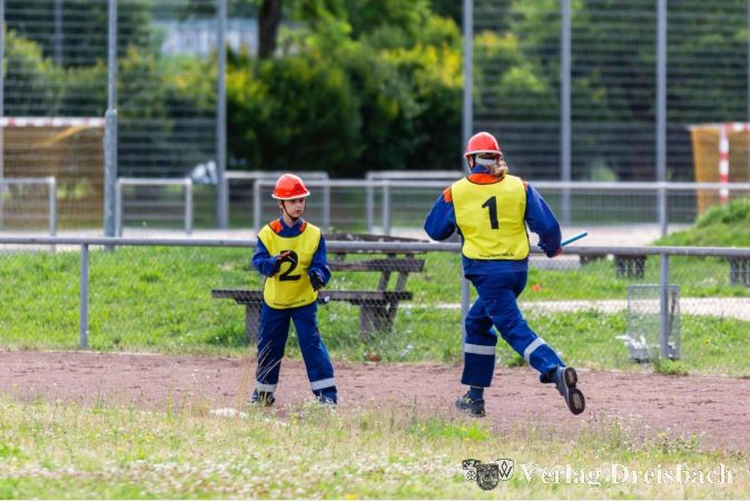 Voller Einsatz beim Staffellauf.
