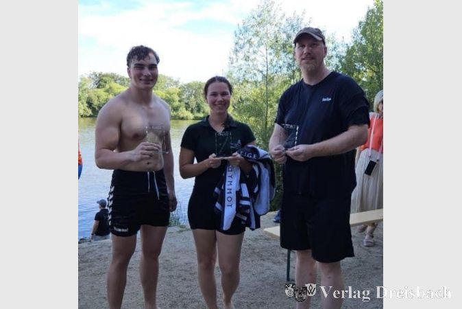 Erfolgreich beim Fischerstechen (v.l.n.r.): Lukas Lenerz, Natalie Ressel und Stefan Häb.