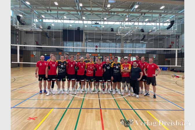 Kriftel und Karlsruhe nach dem gemeinsamen Testspiel am vergangenen Wochenende in Karlsruhe.