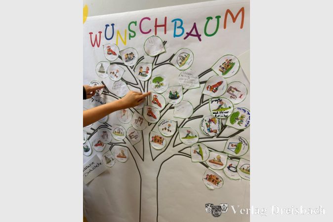 Am Ende verfügte der "Wunschbaum" über jede Menge "Wunschblätter".