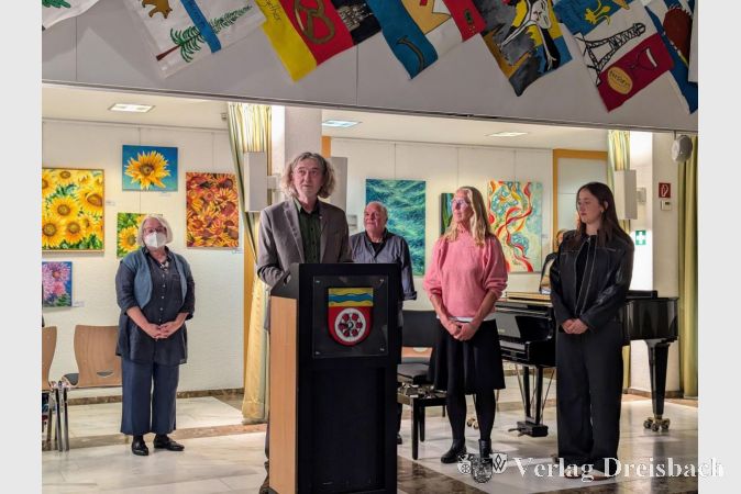 Die ausstellenden Künstlerinnen und Künstler (v.l.n.r.): Andrea Hirschberg, Stefan Kunder, Harald Gross, Sabine Stieglitz und Selma Dürichen.