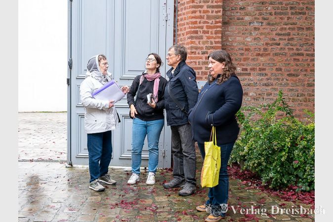 V.l.n.r.: Maryse (Mutter von Nathalie Cagny), Emlie Naillon, Jochen von Kiel, Nathalie Cagny.
