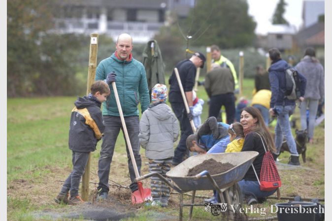 Über 150 Bürgerinnen und Bürger nahmen an der Baumpflanzaktion am 2. November teil.