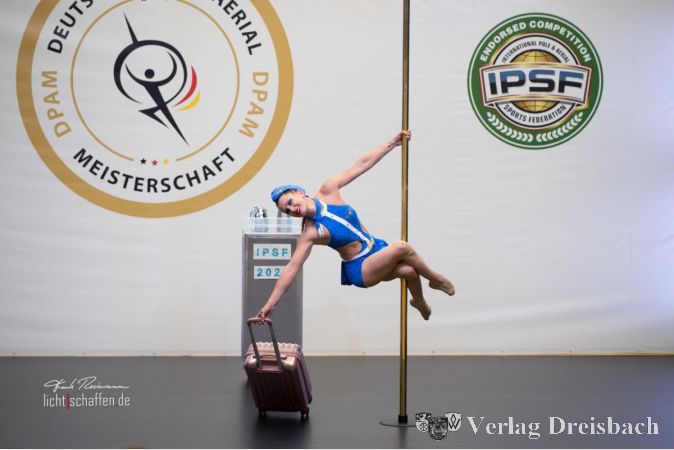Ines Ullrich bei der Deutschen Meisterschaft, bei der sie in ihrer Kategorie Erste wurde.
