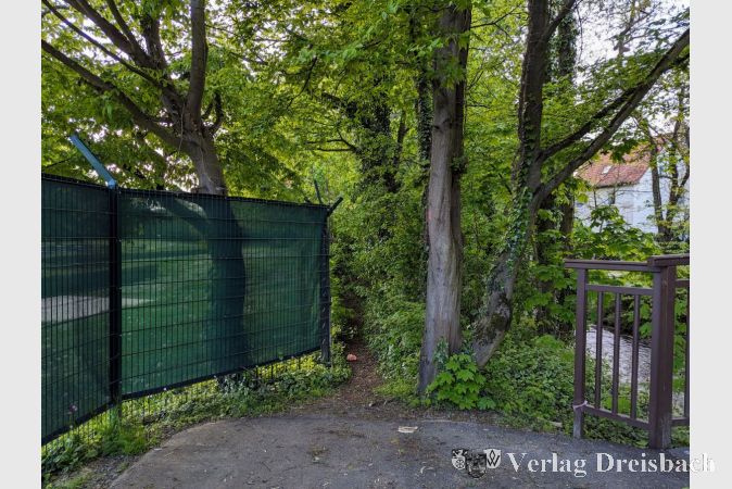Der im vergangenen Jahr neu angelegte Radweg in Hohe der Schwarzbachhalle wird in Höhe der Brücke geradeaus weitergeführt. Sträucher und Bäume müssen hier daher weichen.