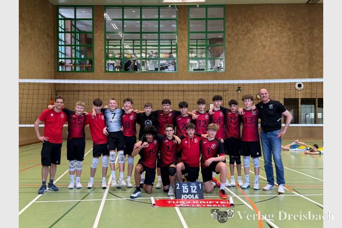 Für die U16 von Kriftel spielten: Jakob Witte, Eduardo Garcia, Philipp Givsan, Finn Kuhnert, Lukas Lauer, Tom Froeschmann, Max Keller, Ole Weber, Conner Huysman, Michal Kulich, Luca Strassberger, Federico Flé, Lasse Warmbier, Levi Nolte, Moritz Böhm mit den Trainern Holger Kleinbub und Erik Weber.