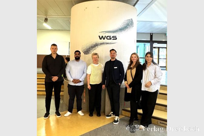 Das WGStart25-Team. V.l.n.r.: Bojan Rogic, Basel Mirza, Stephanie Esswein, Kevin Colditz, Anna Maschistof, Zeliha Tutay.