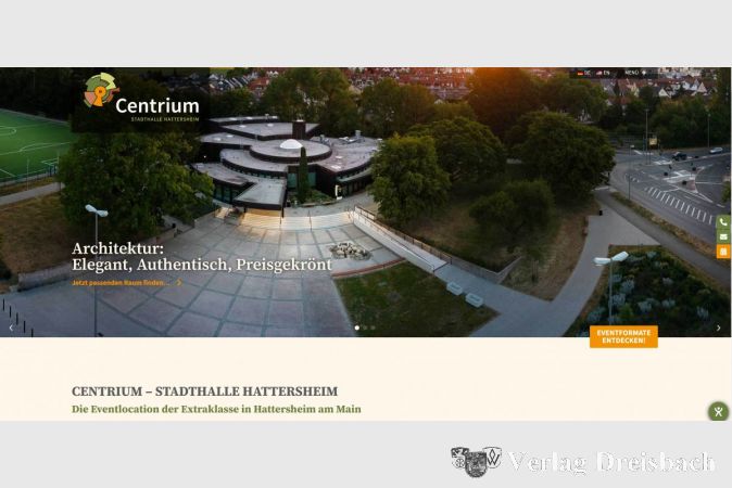 Ein Blick auf die neue Homepage der Stadthalle. Unter dem Namen "Centrium" wird sie dort vermarktet.