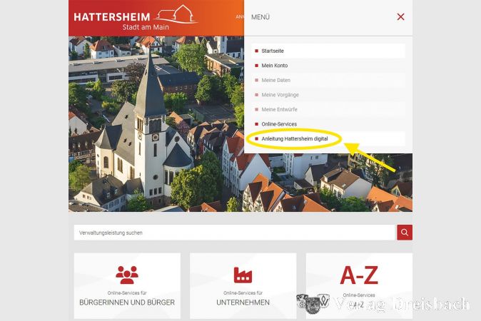 Unter https://digital.hattersheim.de/ findet man neuerdings eine ausführliche Schritt-für-Schritt-Anleitung.