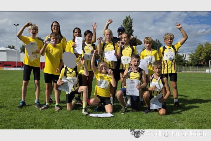 Groß war der Jubel bei der U12 der SG DJK Hattersheim nach dem Gewinn der Vizehessenmeisterschaft bei der Kinderleichtathletik.