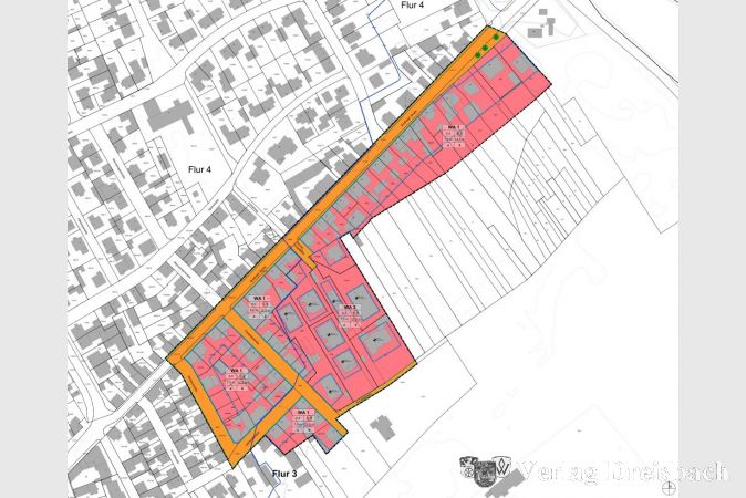 Übersichtsplan zum Geltungsbereich des Bebauungsplans Nr. N120 "Am Okrifteler Wäldchen“.