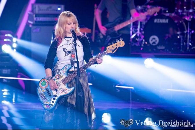 Julia Wolf bei ihrem Auftritt bei „The Voice of Germany“.