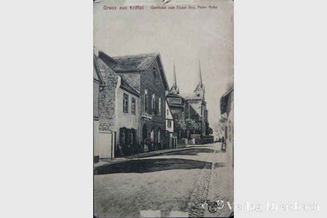 Gasthaus „Zum Engel“ in Kriftel, 1916.