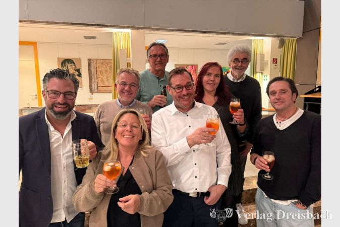 Ein Teil des Orgateams zu "Musik im Park" beim Helferfest.