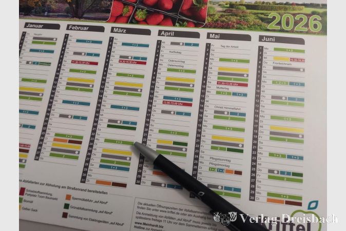 Frisch erschienen: Der Abfallkalender 2026.