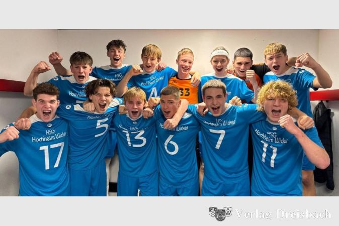 Der Nachwuchs der HSG Hochheim/Wicker freut sich über den gelungenen Jahresauftakt gegen die JSG MT Ost.