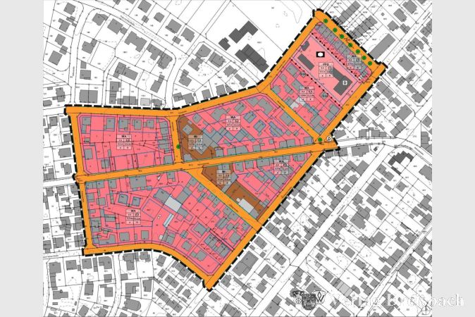 Der Geltungsbereich des Bebauungsplans Nr. N121 "Mittlere Bahnhofstraße“.