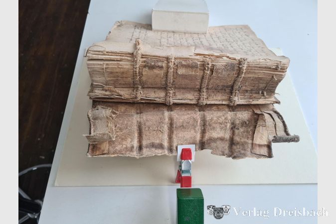 Foto: Gemeinde
Buch vor der Restaurierung.