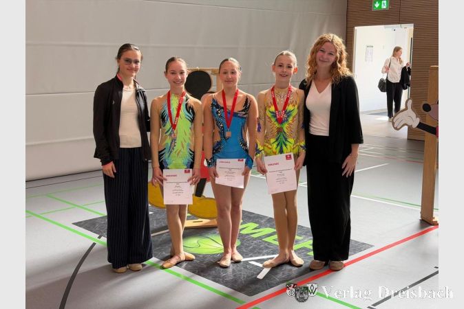 Foto: TuS
Hessische Einzelmeisterschaften 2026 Pflicht (v.l.): Elsa Neuser, Mia Mayer, Anna Accettura, Mariella Röder und Johanna Weidner.